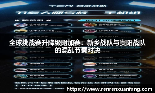 全球挑战赛升降级附加赛：新乡战队与贵阳战队的混乱节奏对决