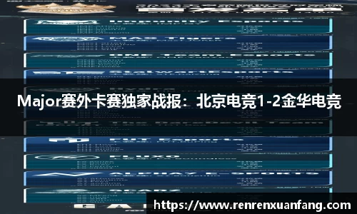 Major赛外卡赛独家战报：北京电竞1-2金华电竞