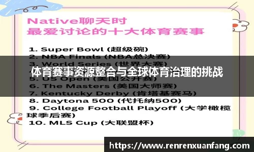 体育赛事资源整合与全球体育治理的挑战